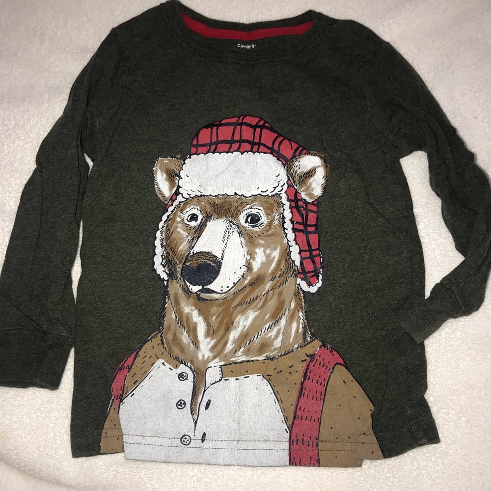 Toddler winter bear shirt